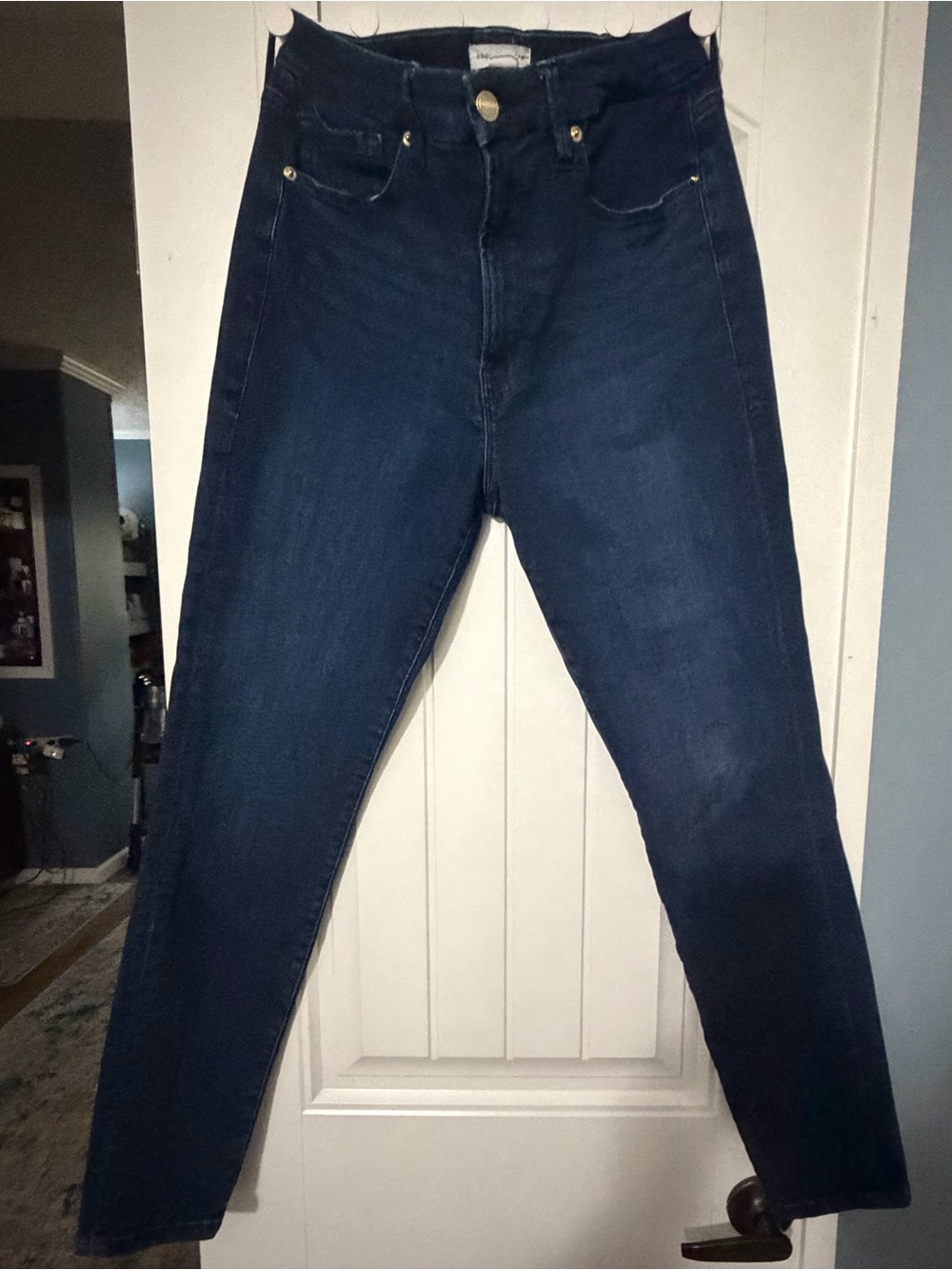 Good American High-Rise Jeans in Dark Blue Wash
